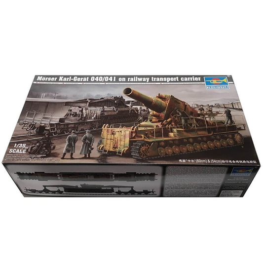 1:35 Morser Karl Gerat 040/041 on railway transport carrier - TRUMPETER