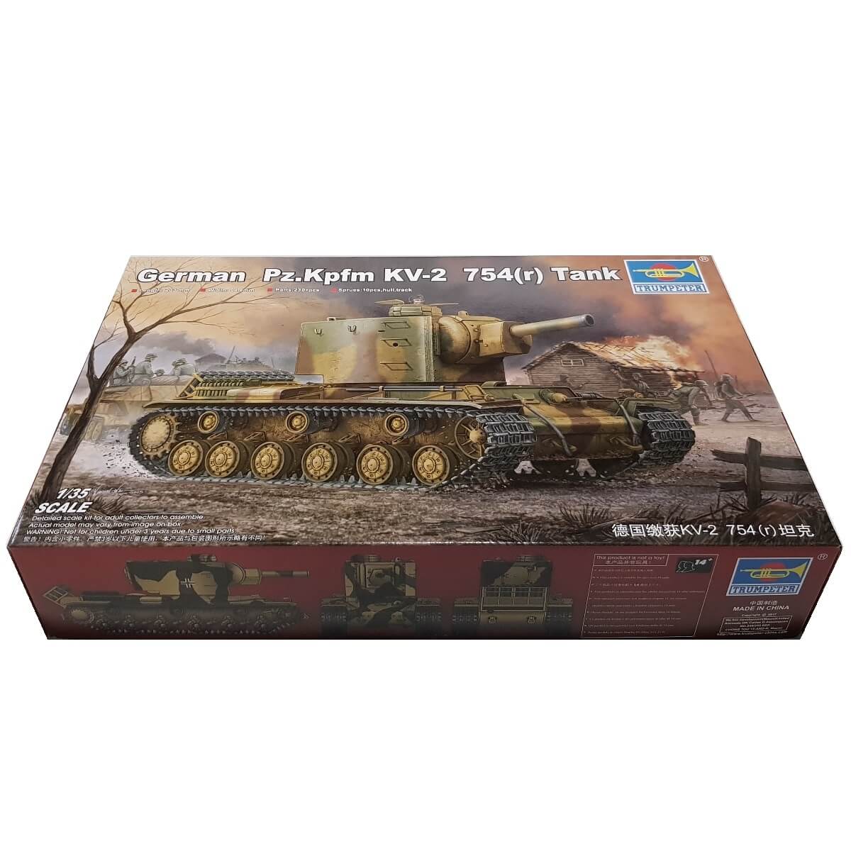 1:35 German Pz.Kpfw. KV-2 754(r) Tank - TRUMPETER