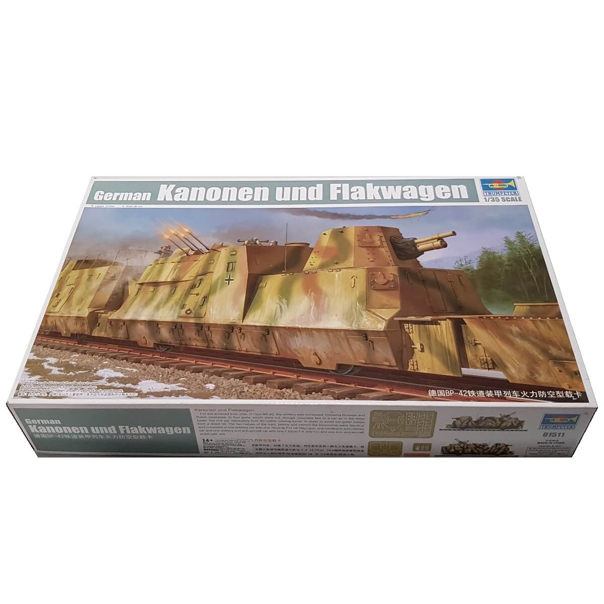 1:35 German Kanonen und Flakwagen BP42 - TRUMPETER