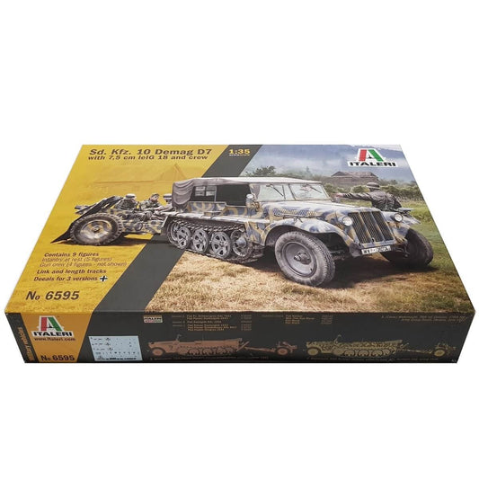 1:35 Sd.Kfz. 10 Demag D7 with 7.5 cm leIG 18 and Crew - ITALERI