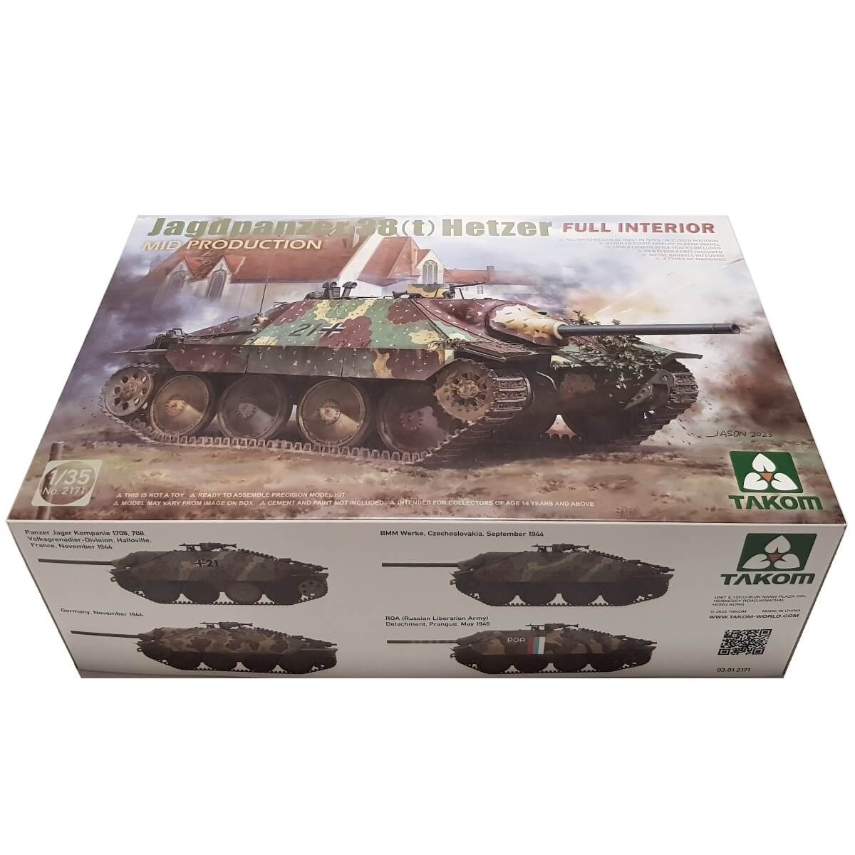 1:35 Jagdpanzer 38(t) Hetzer Mid Production - Full Interior - TAKOM