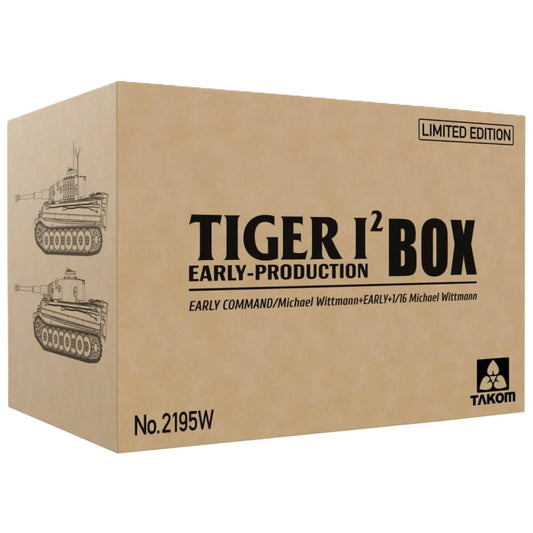 1:35 TIGER I² BOX Early Production Early Command/Michael Wittmann with Early and 1/16 Michael Wittmann - TAKOM