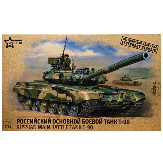 1:35 Russian T-90 Main Battle Tank - ZVEZDA