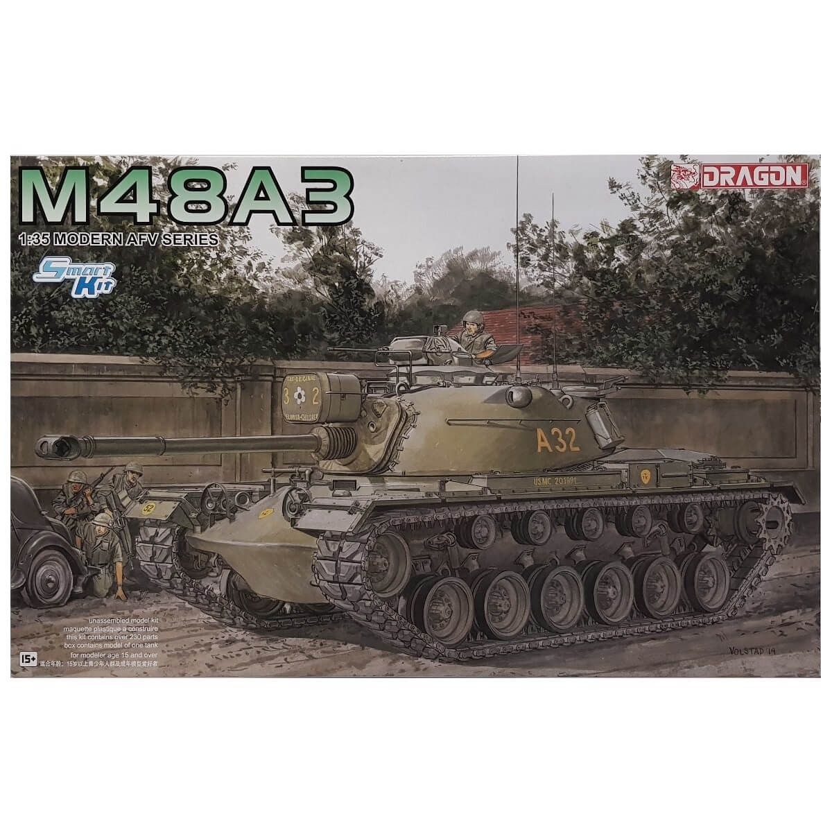 1:35 M48A3 with U.S. Marine Figures - DRAGON