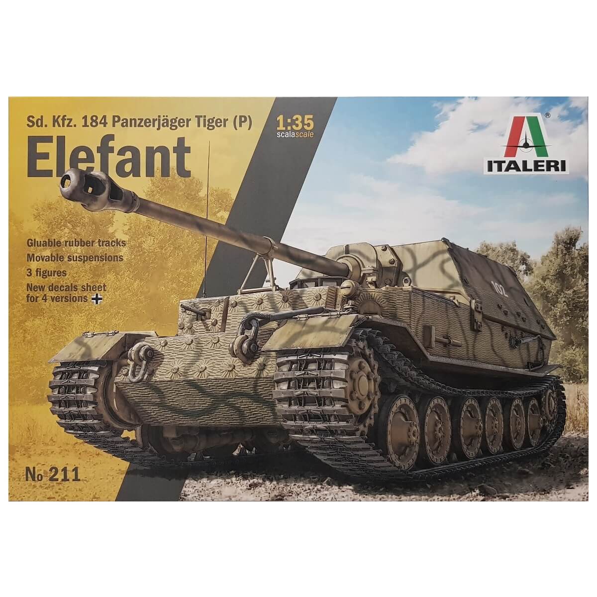 1:35 ELEFANT Sd. Kfz.184 Panzerjager Tiger (P) - ITALERI