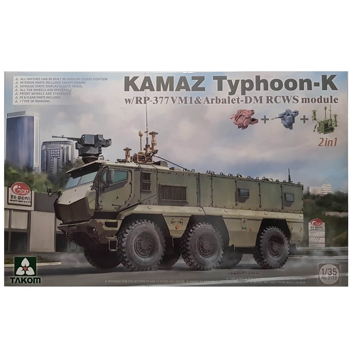 1:35 KAMAZ Typhoon-K with RP-377VM1 and Arbalet-DM RCWS module - TAKOM