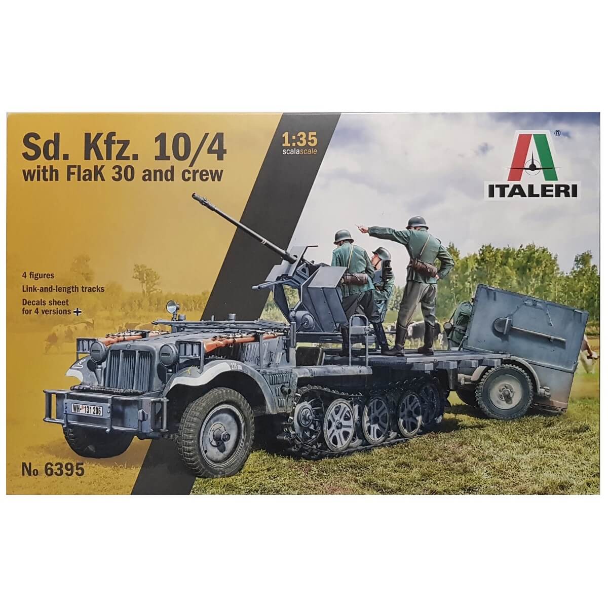 1:35 Sd. Kfz. 10/4 with FlaK 30 and Crew - ITALERI
