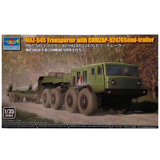 1:35 MAZ-545 Transporter with CHMZAP-5247G Semi-Trailer - TRUMPETER