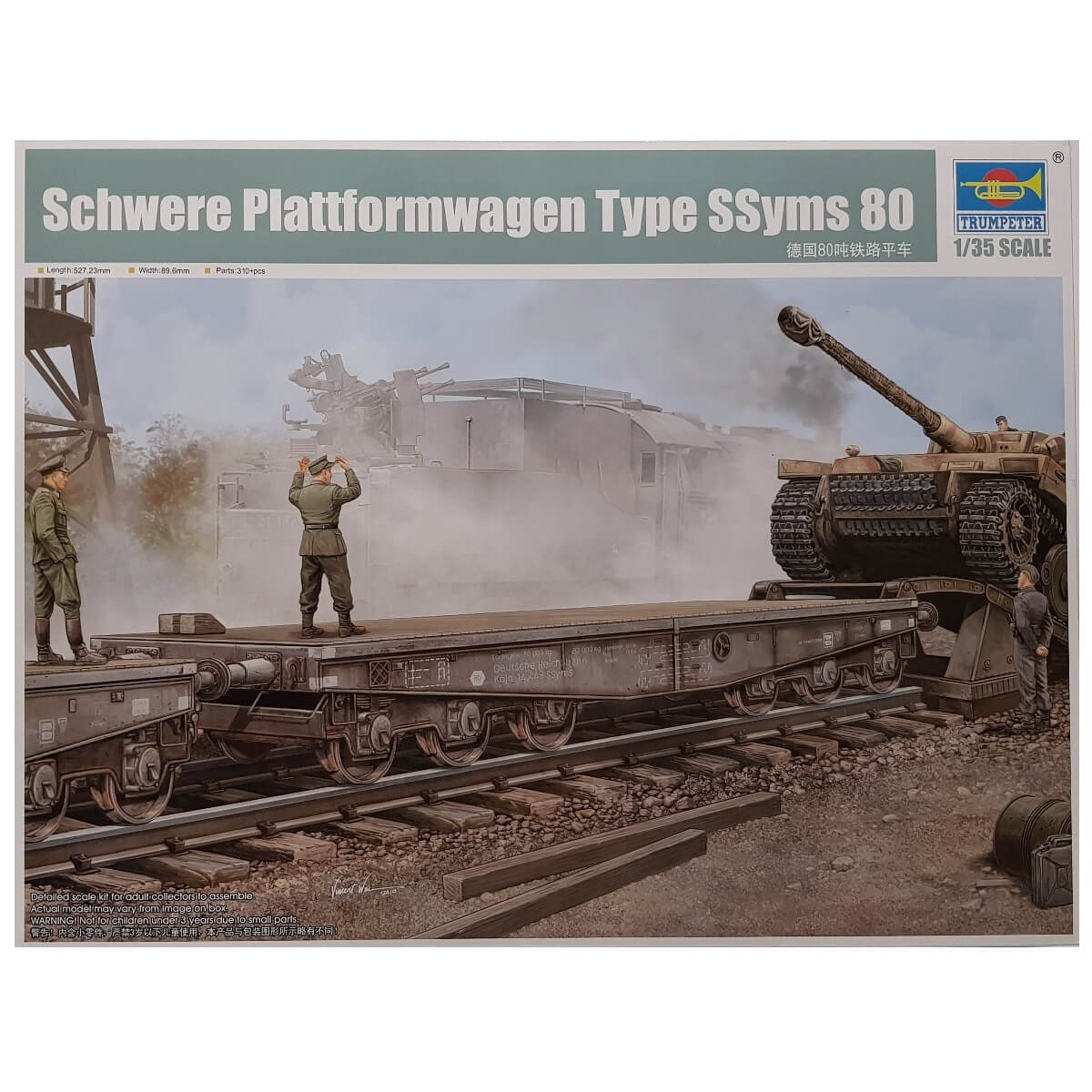 1:35 Schwere Plattformwagen Type SSyms 80 - TRUMPETER