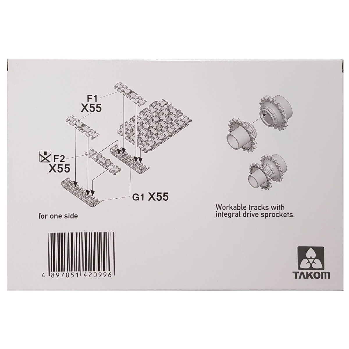 1:35 MAUS V2 Workable Tracks with Sprockets for Dragon kits - TAKOM