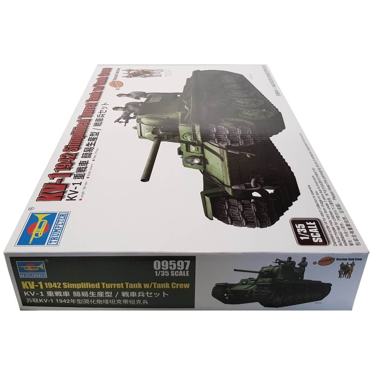 1:35 KV-1 1942 Simplified Turret Tank with Crew - TRUMPETER