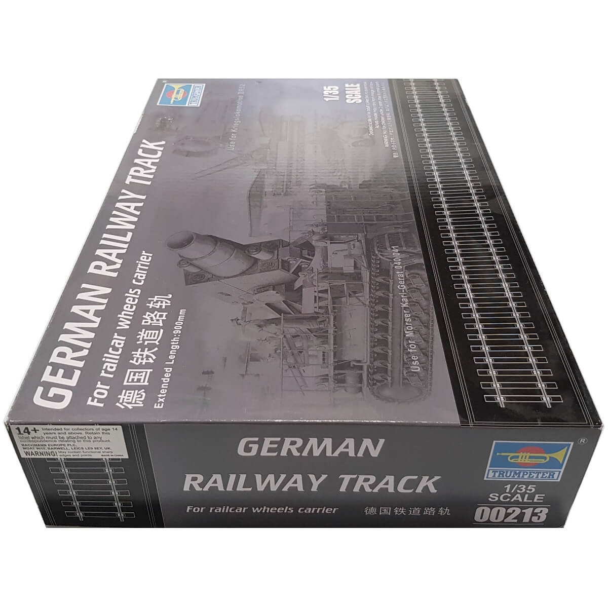 1:35 German Railway Track for railcar wheels carrier - TRUMPETER