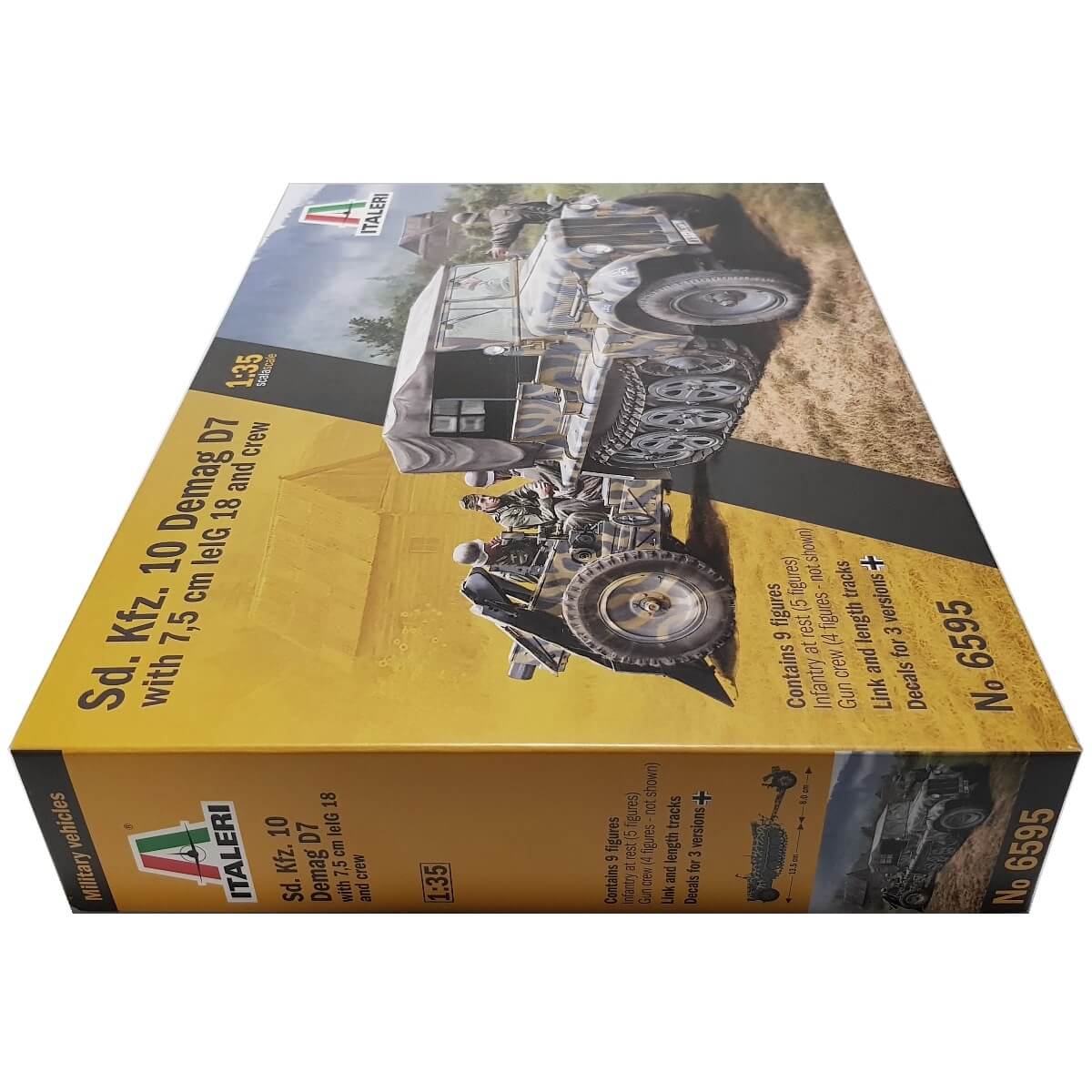 1:35 Sd.Kfz. 10 Demag D7 with 7.5 cm leIG 18 and Crew - ITALERI