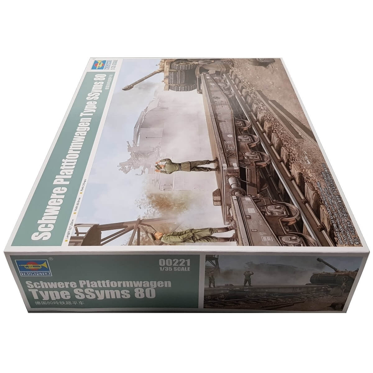 1:35 Schwere Plattformwagen Type SSyms 80 - TRUMPETER