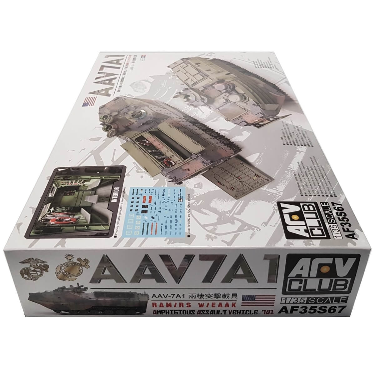 1:35 AAV7A1 Amphibious Assault Vehicle-7A1 RAM/RS with EAAK - AFV CLUB