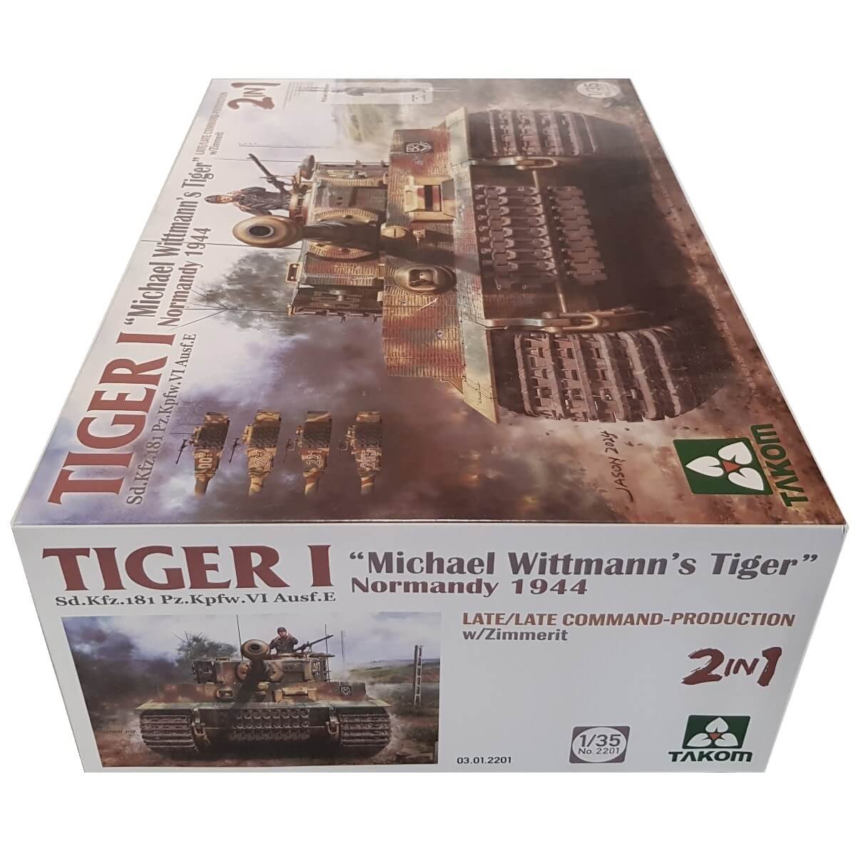 1:35 Tiger I - Michael Wittmann's Tiger - Normandy 1944 Late/Late Command Production with Zimmerit - TAKOM