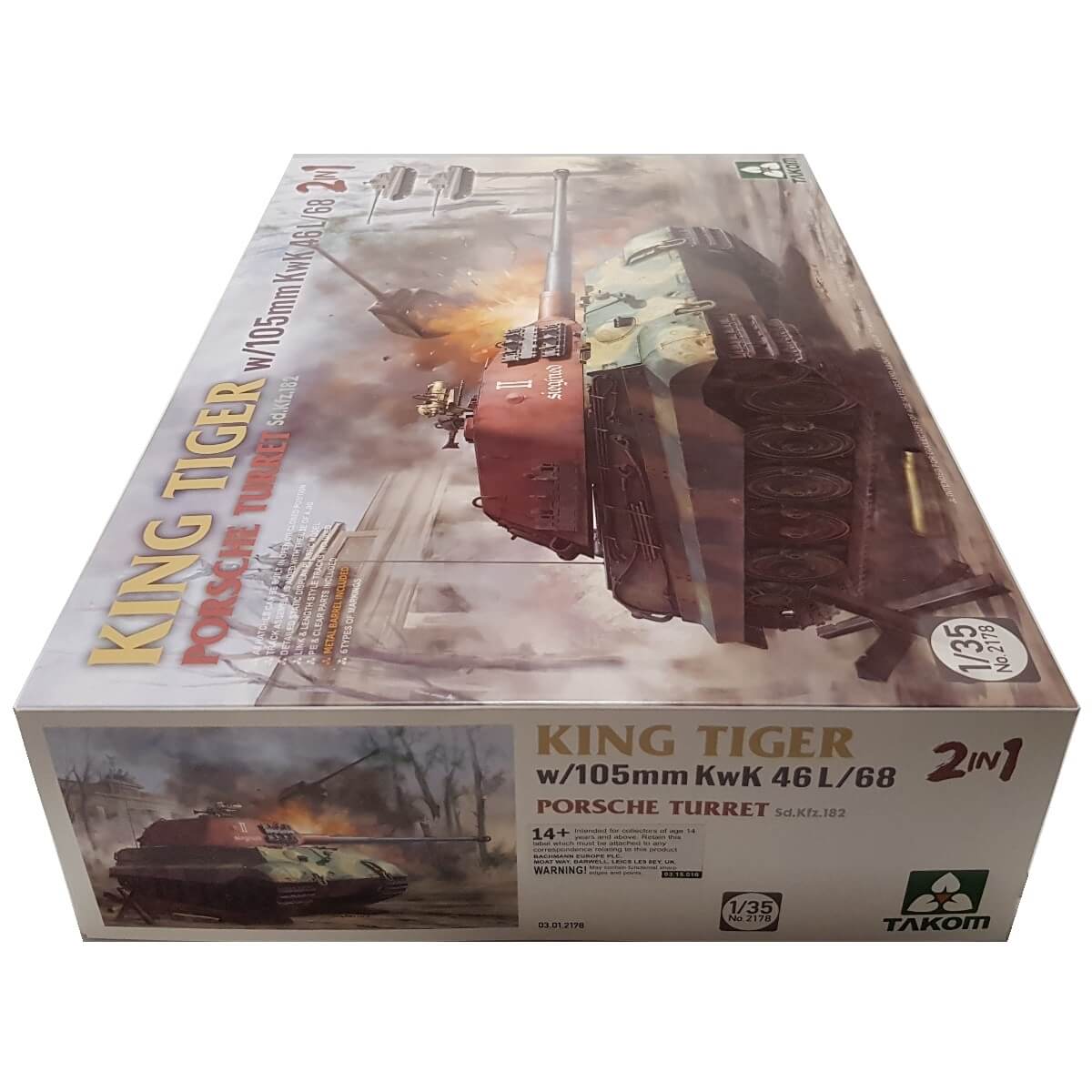 1:35 King Tiger Sd.Kfz.182 - Porsche Turret with 105m KwK 46 L/68 - TAKOM
