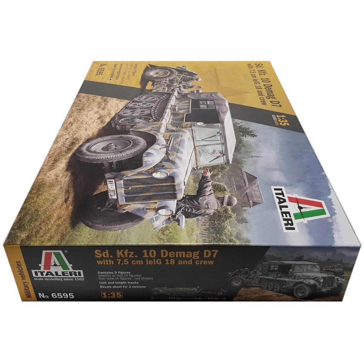 1:35 Sd.Kfz. 10 Demag D7 with 7.5 cm leIG 18 and Crew - ITALERI