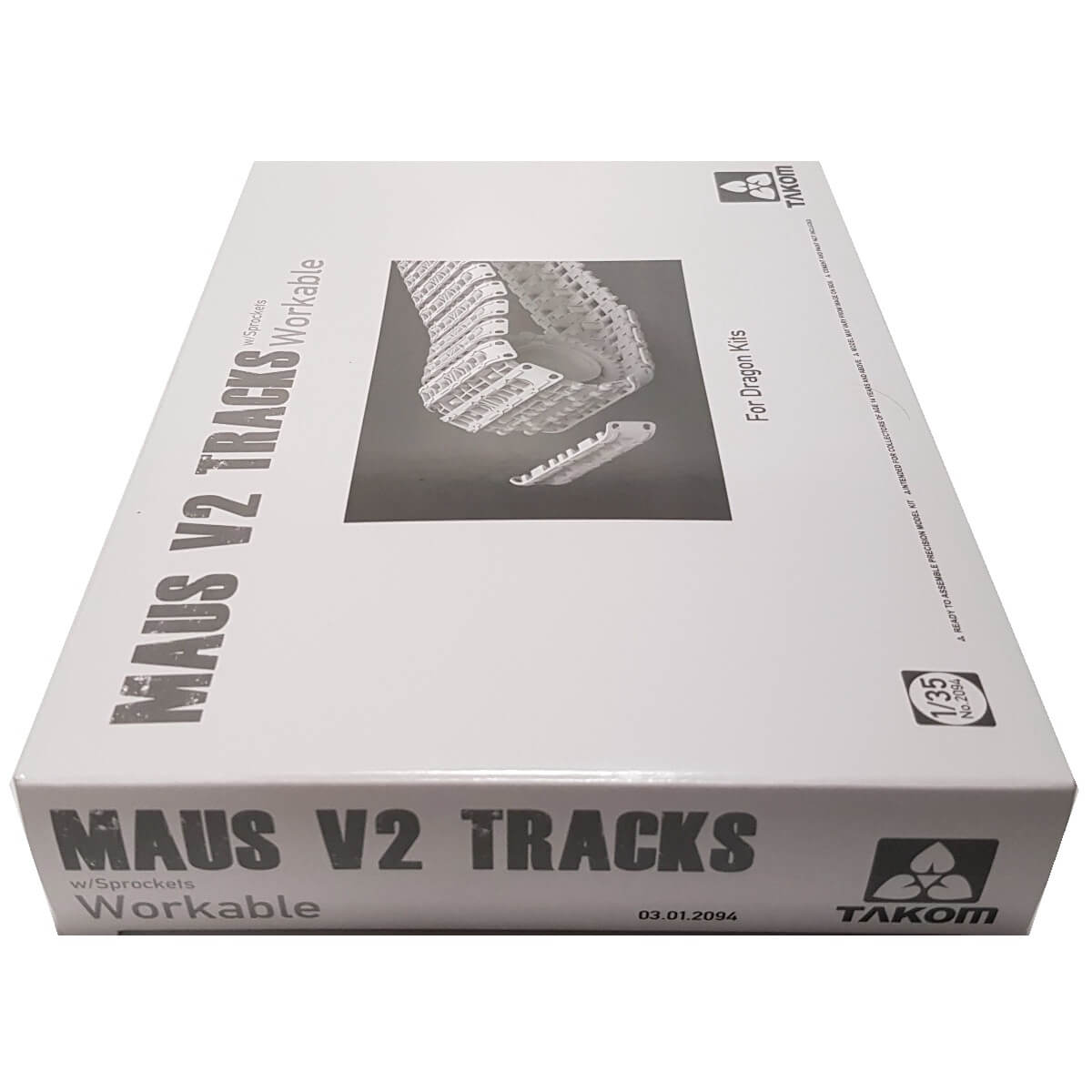 1:35 MAUS V2 Workable Tracks with Sprockets for Dragon kits - TAKOM