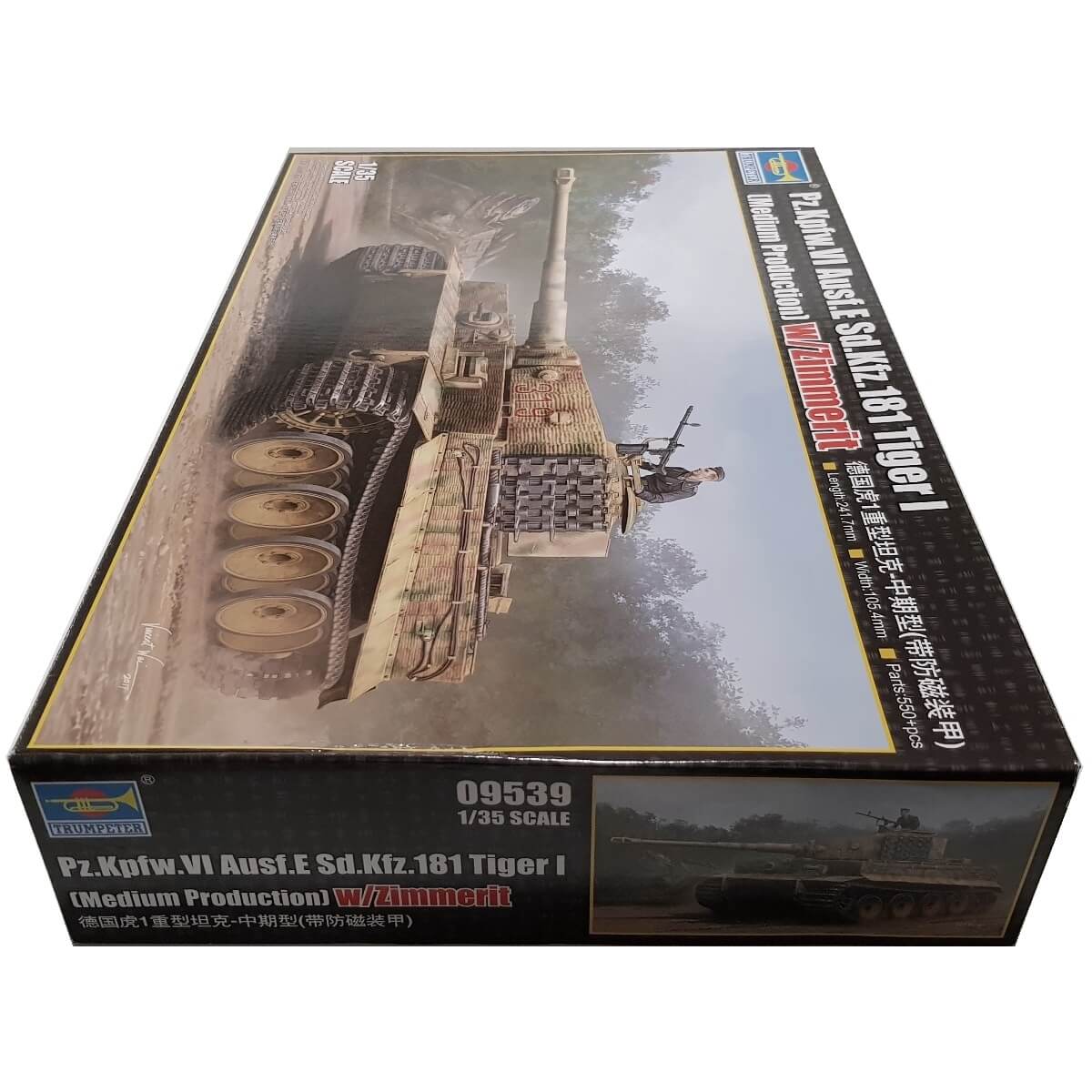 1:35 Pz.Kpfw. VI Ausf. E Sd.Kfz. 181 Tiger I - Medium Production with Zimmerit - TRUMPETER