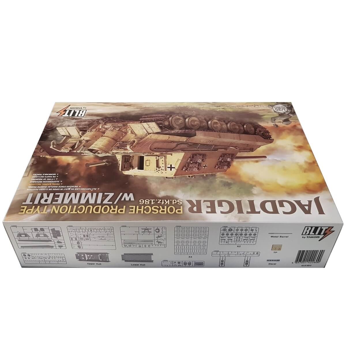 1:35 Jagdtiger Sd.Kfz. 186 Porsche production type with Zimmerit - TAKOM
