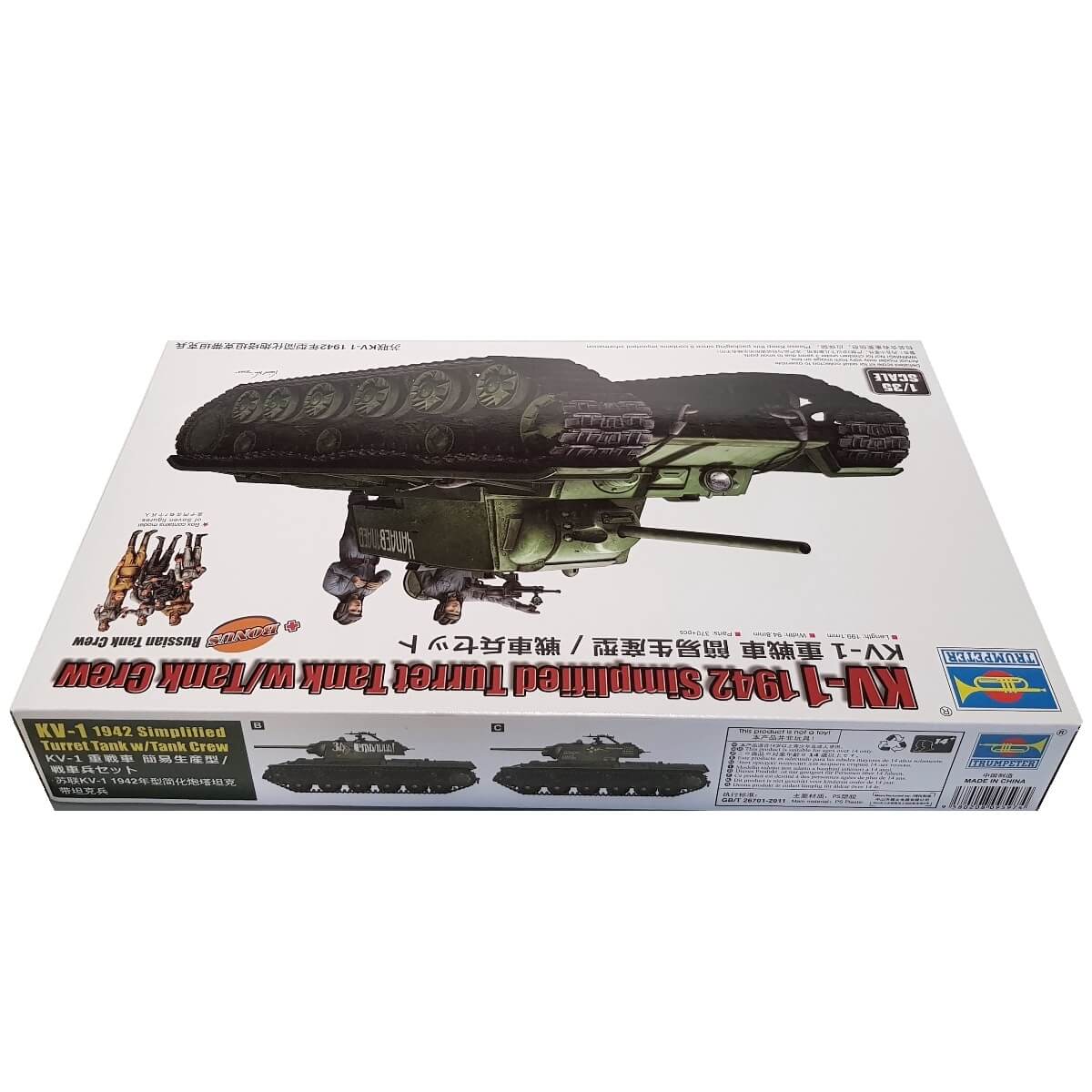 1:35 KV-1 1942 Simplified Turret Tank with Crew - TRUMPETER