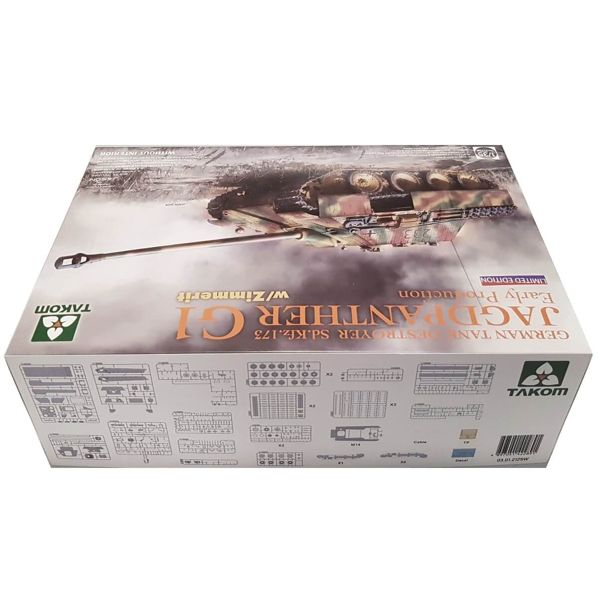 1:35 German Tank Destroyer Sd.Kfz. 173 Jagdpanther G1 - Early Production with Zimmerit - TAKOM