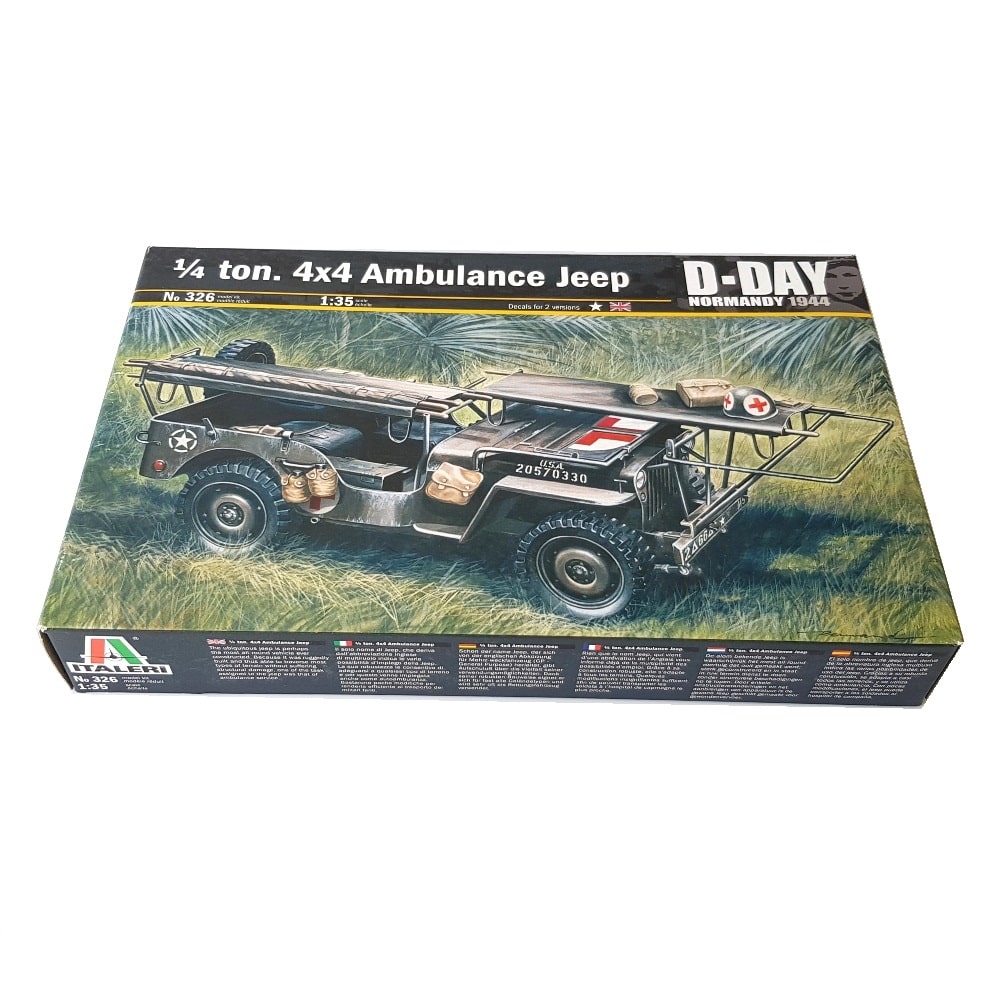 1:35 Allies 1⁄4 ton 4x4 Ambulance JEEP D-Day Normandy 1944 - ITALERI
