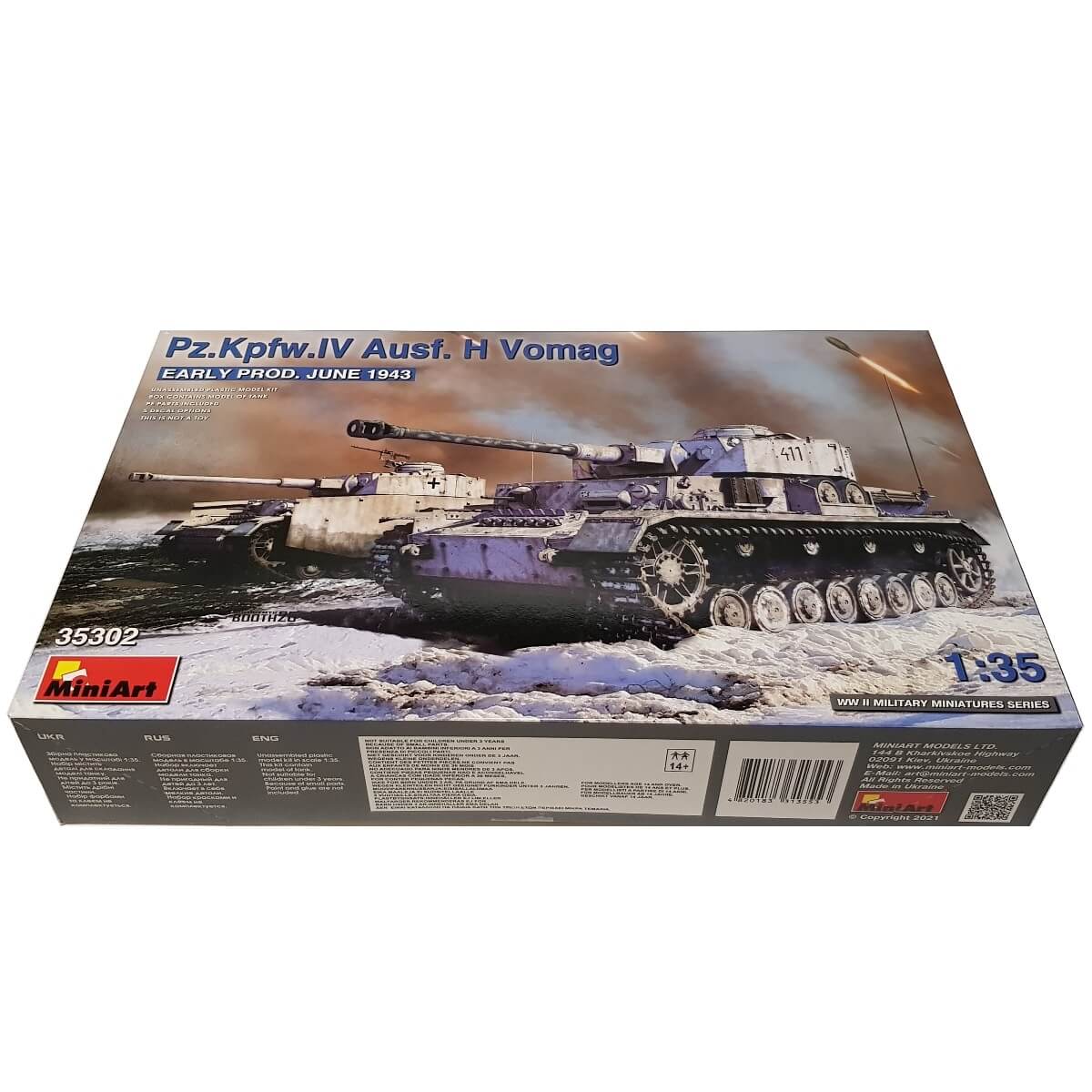 1:35 Pz.Kpfw. IV Ausf. H Vomag Early Prod - June 1943 - MINIART