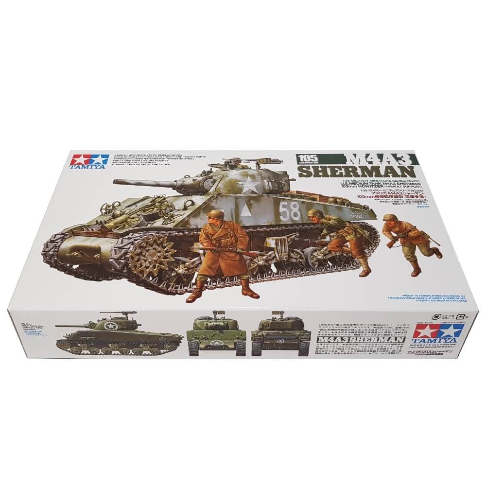 1:35 US Medium Tank M4A3 Sherman 105mm Howitzer Assault Support - TAMIYA