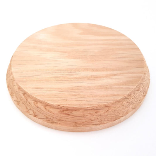 Solid OAK round base 125 x 20 mm / 5 x ¾ inch