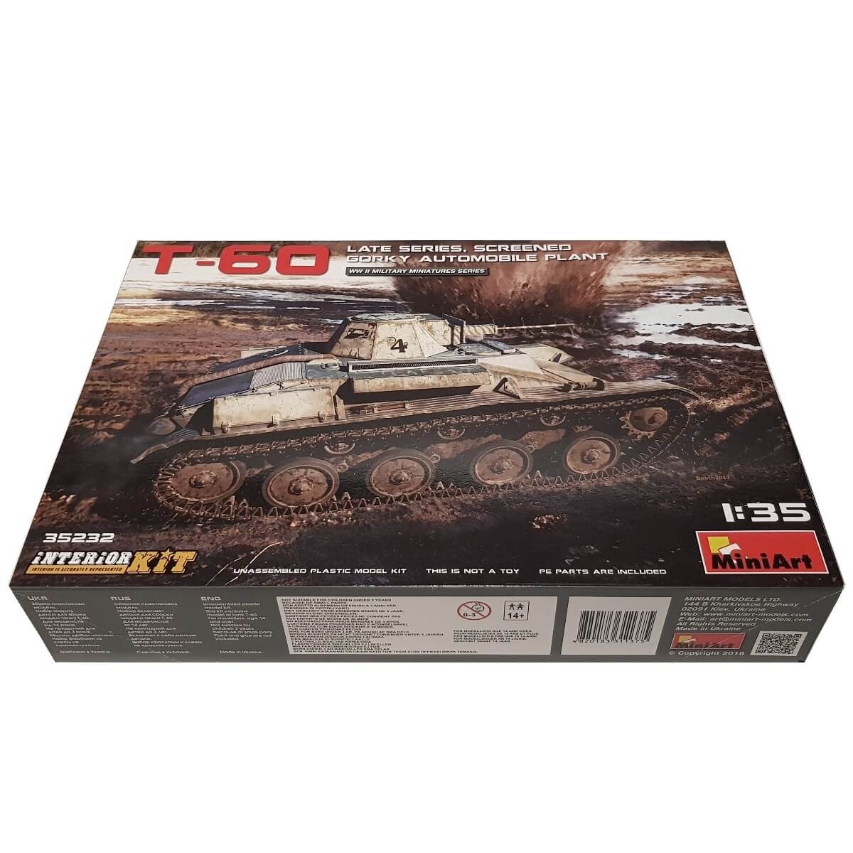 1:35 Soviet Light Tank T-60 Late Series Screened - Gorky Automobile Plant - MINIART
