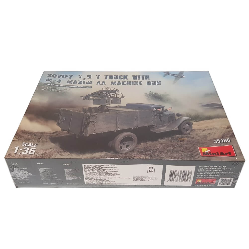 1:35 Soviet 1.5 t TRUCK with M-4 Maxim AA Machine Gun - MINIART