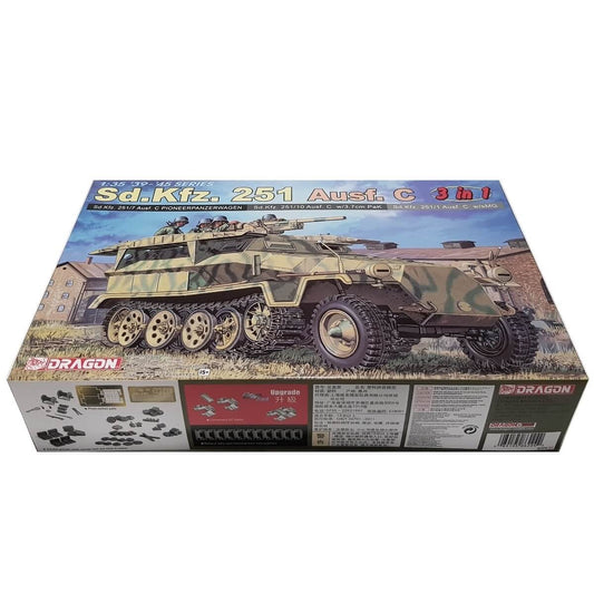 1:35 Sd.Kfz. 251 Ausf. C (3 in 1) with EZ Trucks - DRAGON