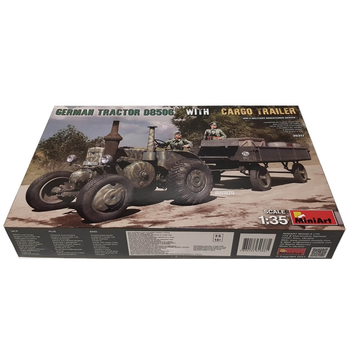 1:35 German Tractor D8506 with Cargo Trailer - MINIART