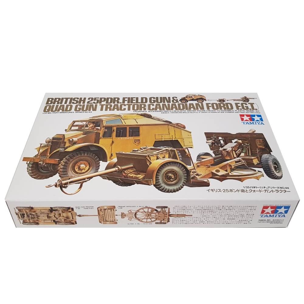 1:35 British 25Pdr. Field Gun and Quad Gun Tractor - Canadian Ford FGT - TAMIYA