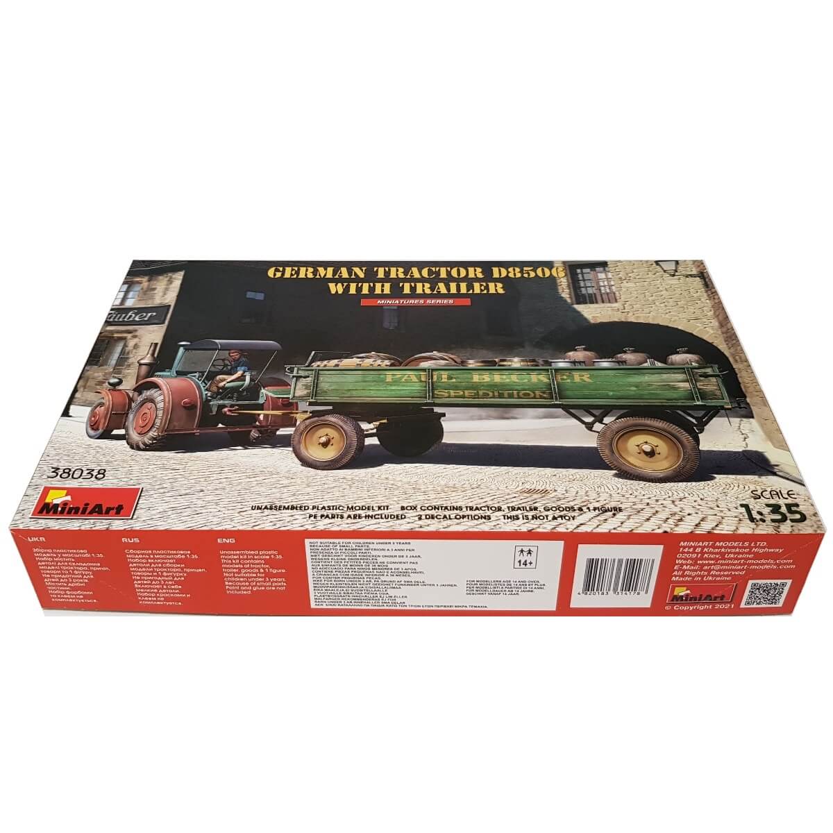 1:35 German Tractor D8506 with trailer - MINIART