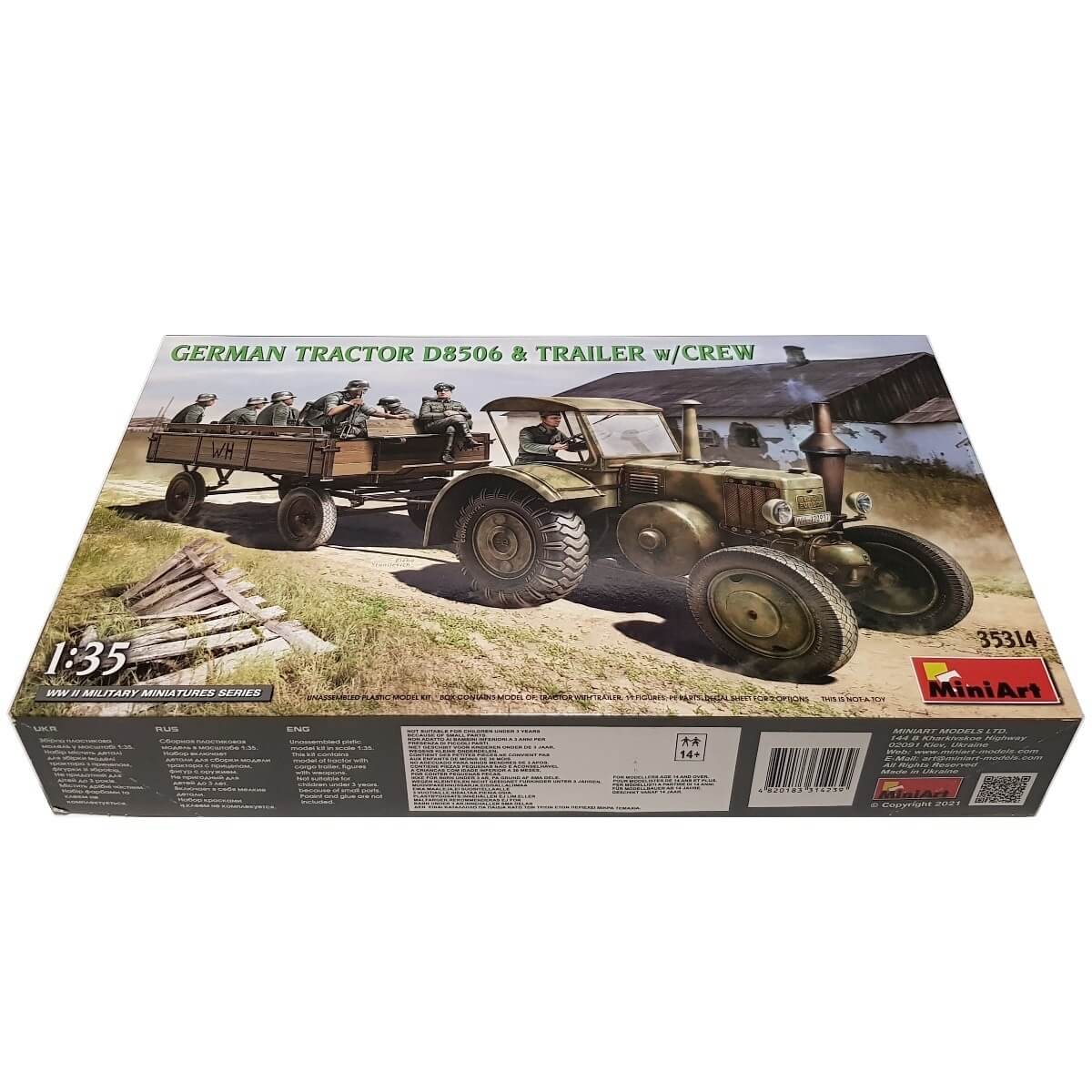 1:35 German Tractor D8506 and Trailer with Crew - MINIART