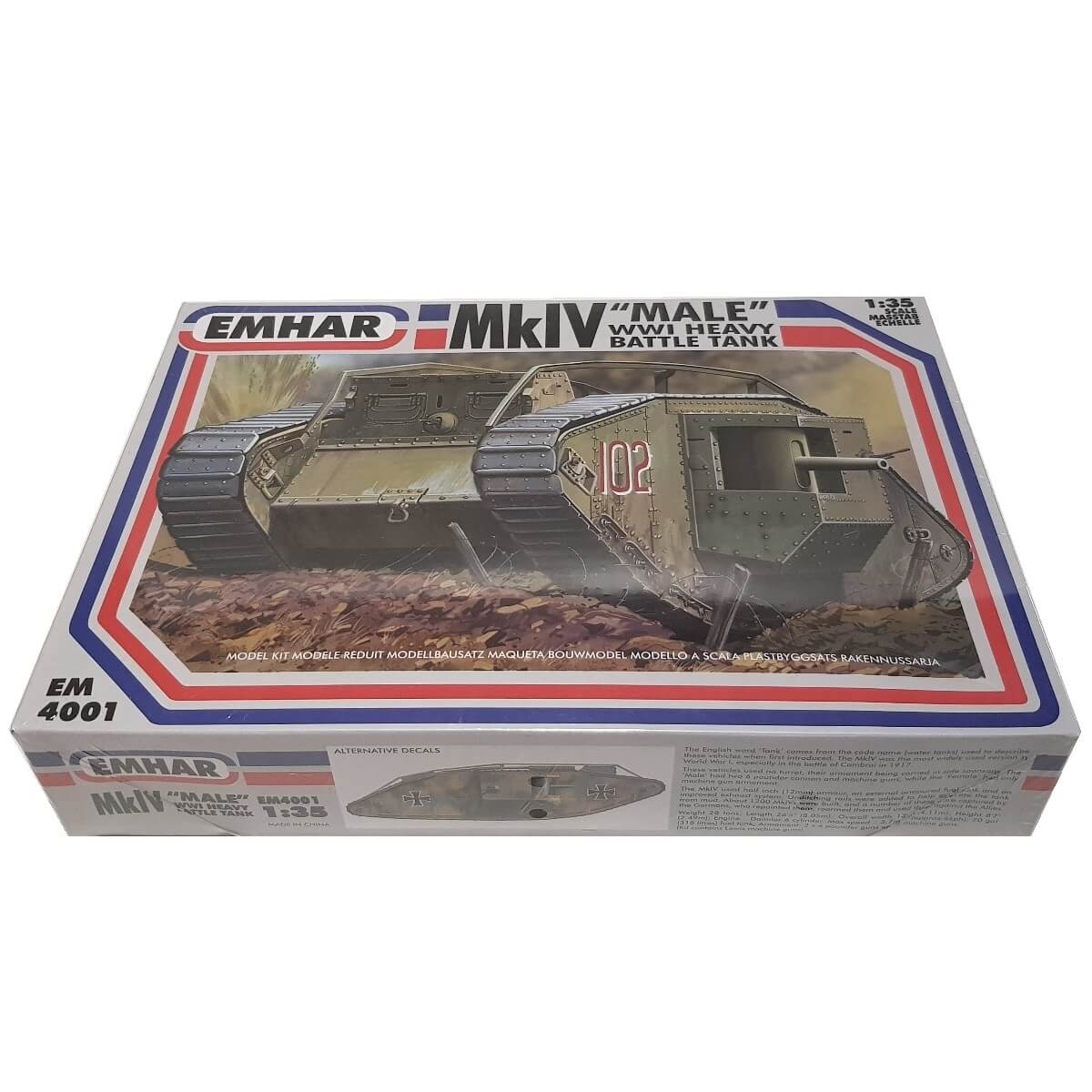 1:35 Mk. IV Male WW I Heavy Battle Tank - EMHAR