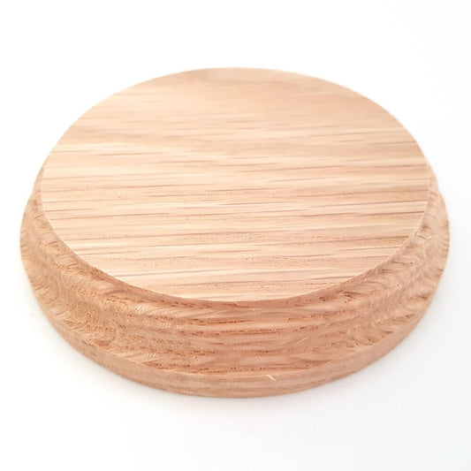 Solid OAK round base 100 x 20 mm / 4 x ¾ inch