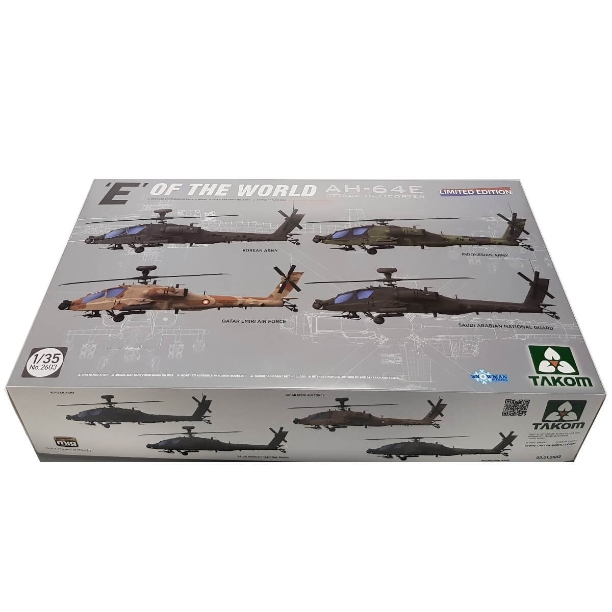 1:35 AH-64E Attack Helicopter - E of the World - TAKOM
