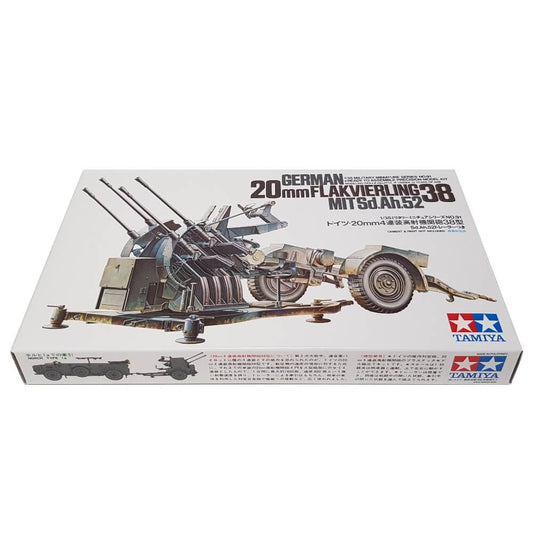 1:35 German 20mm FLAKVIERLING 38 Mit Sd.Ah. 52 - TAMIYA