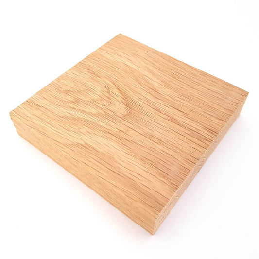 Solid OAK square plaque 100 x 100 x 20 mm / 4 x 4 x ¾ inch