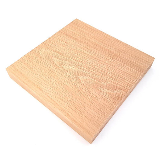 Solid OAK square plaque 150 x 150 x 20 mm / 6 x 6 x ¾ inch