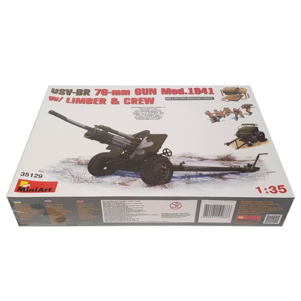 1:35 USV-BR 76-mm GUN Mod.1941 with Limber and Crew - MINIART