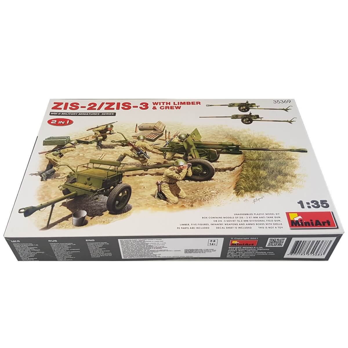 1:35 ZiS-2 / ZiS-3 with Limber and Crew - MINIART