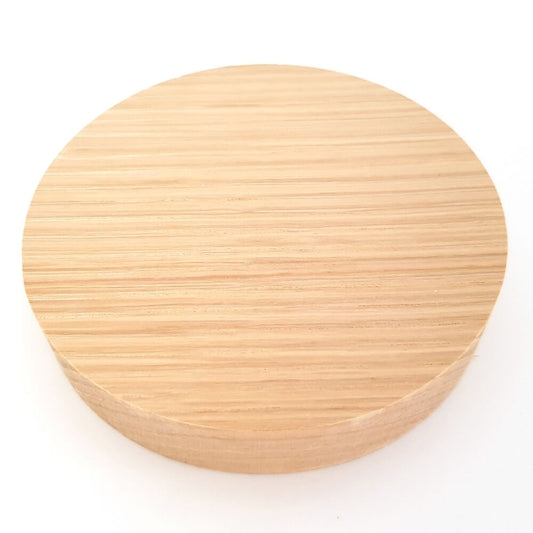 Solid OAK round plaque 100 x 20 mm / 4 x ¾ inch