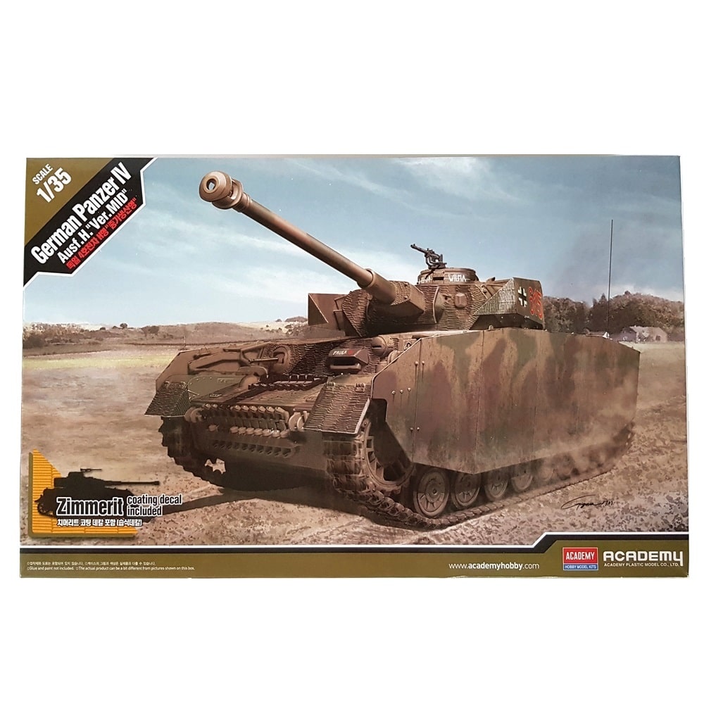 1:35 German PANZER IV Ausf.H MID Version Tank - ACADEMY