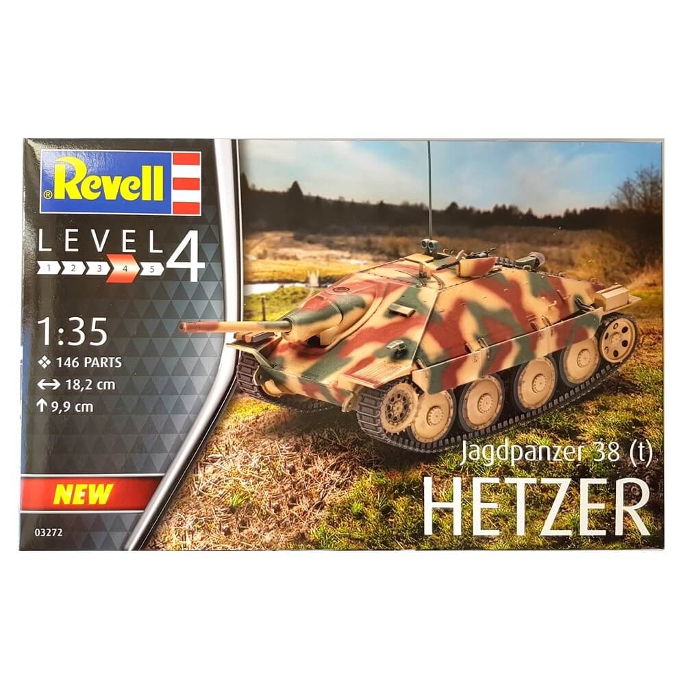 1:35 German JAGDPANZER 38 (t) HETZER anti-tank gun - REVELL