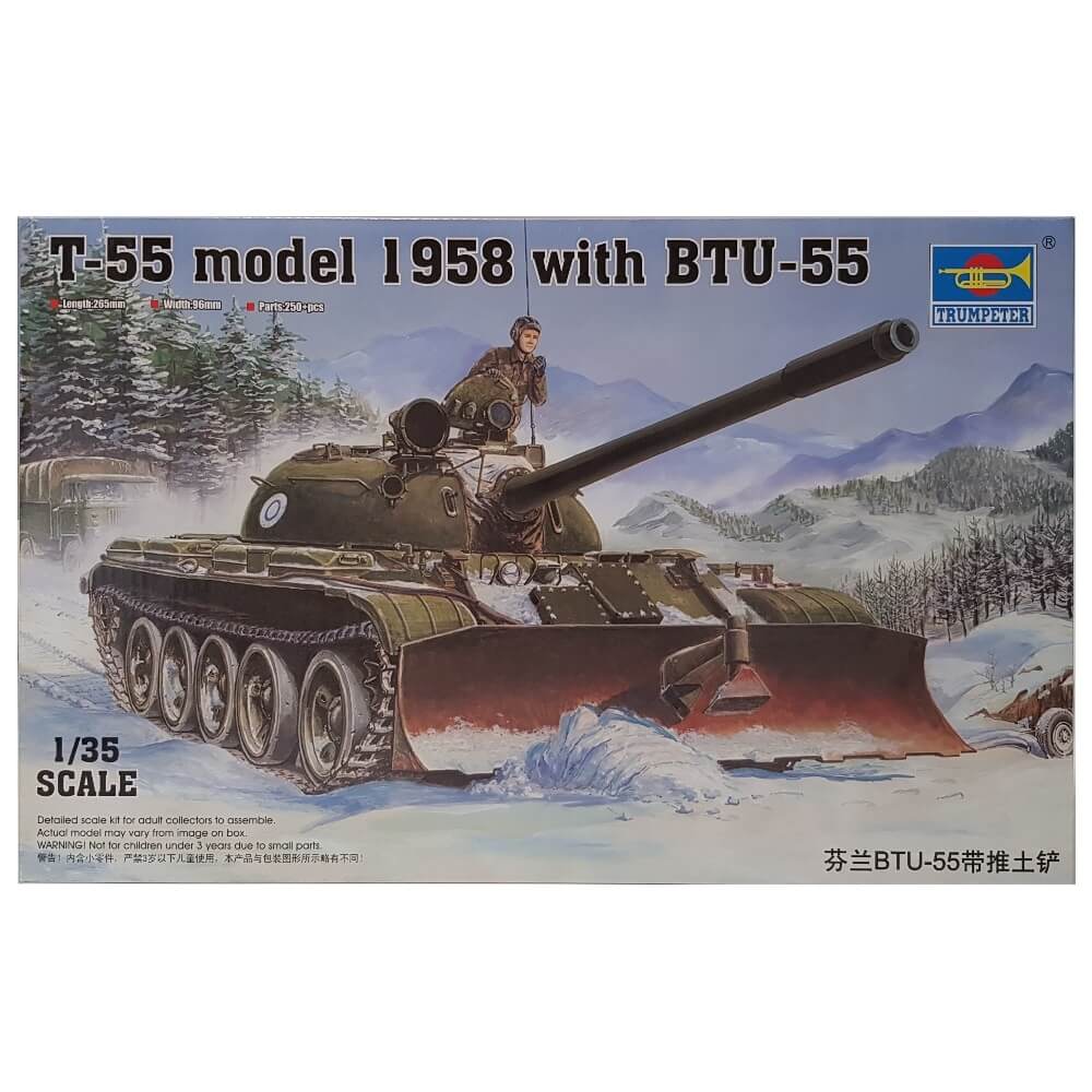 1:35 Soviet T-55 model 1958 with BTU-55 - TRUMPETER